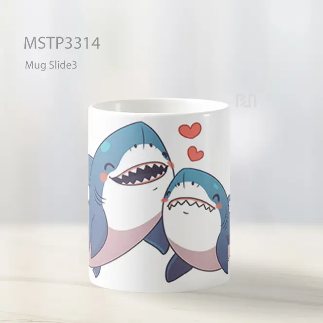 Hiu Pasangan Bahagia Mug MSTP3314 - All-side / Desain