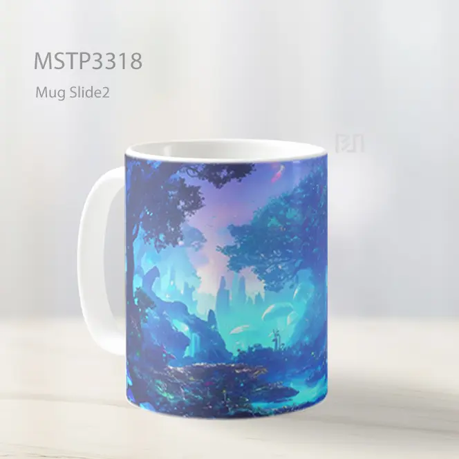 Hutan Cahaya Biru Mug MSTP3318 - All-side / Desain