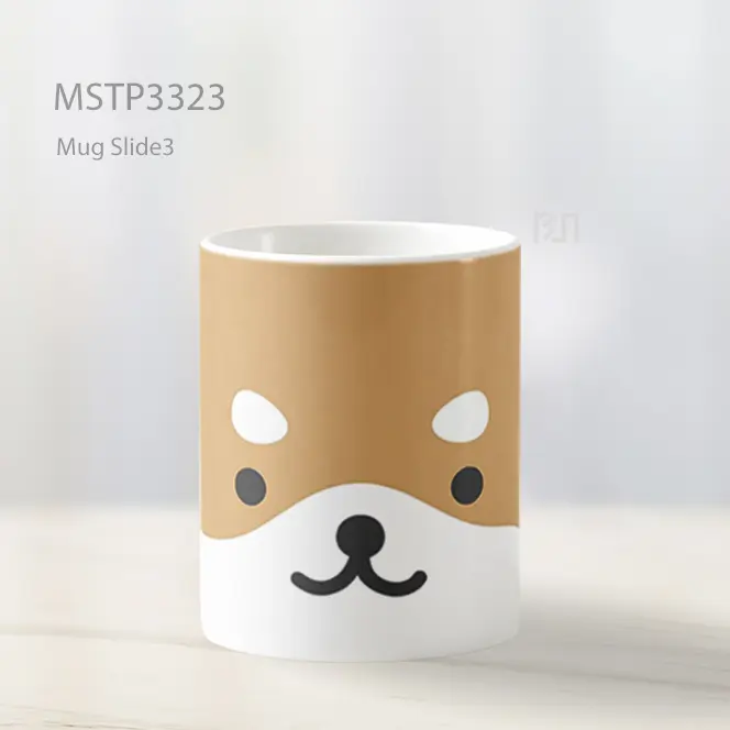 Ilustrasi Wajah Anjing Mug MSTP3323 - All-side / Desain