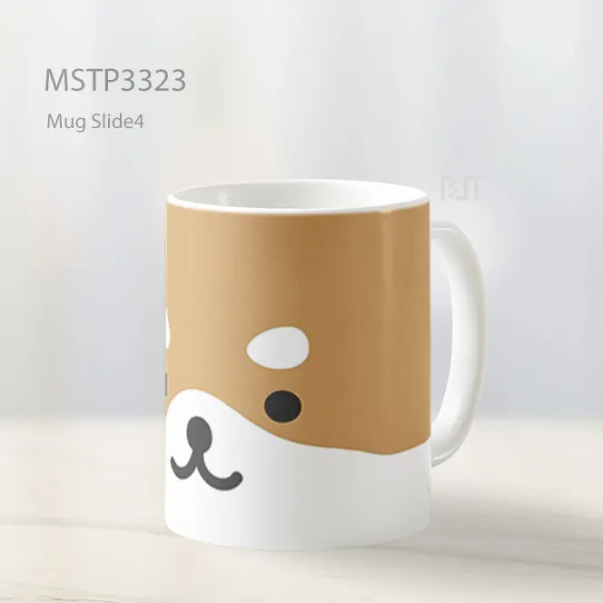 Ilustrasi Wajah Anjing Mug MSTP3323