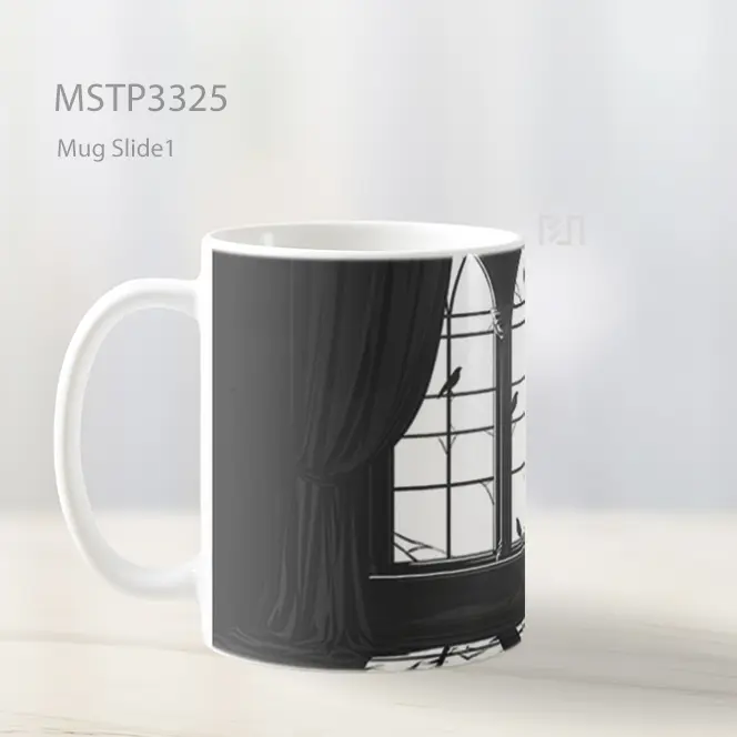 Jendela Hitam Putih Mug MSTP3325 - All-side / Desain
