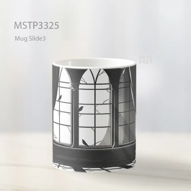 Jendela Hitam Putih Mug MSTP3325 - All-side / Desain