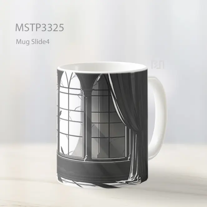 Jendela Hitam Putih Mug MSTP3325