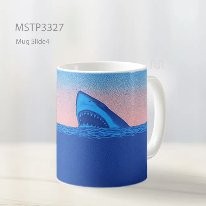 Kapal Dan Hiu Biru Mug MSTP3327