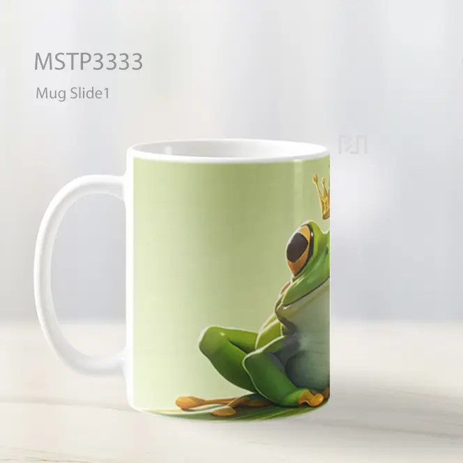Katak Raja Dengan Mahkota Emas Mug MSTP3333 - All-side / Desain