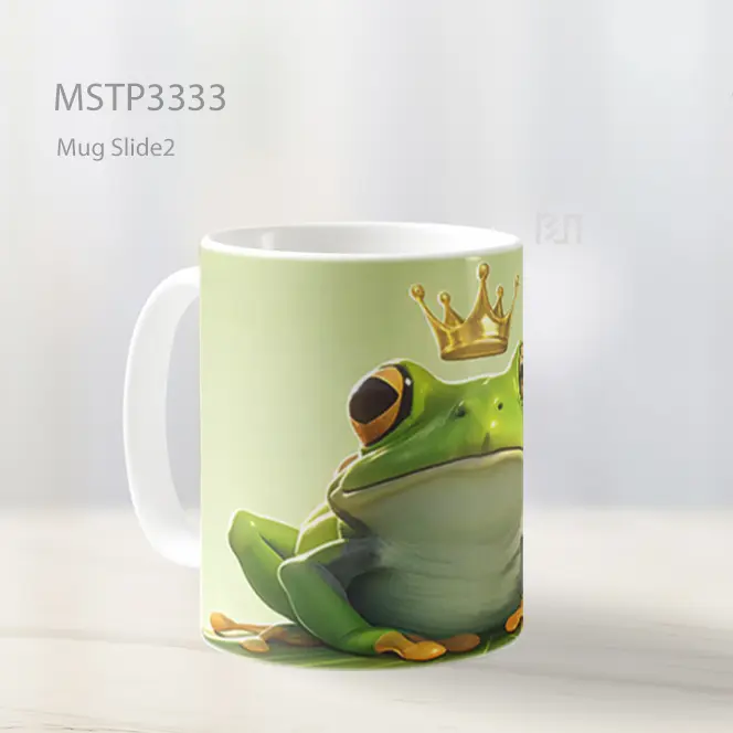 Katak Raja Dengan Mahkota Emas Mug MSTP3333 - All-side / Desain