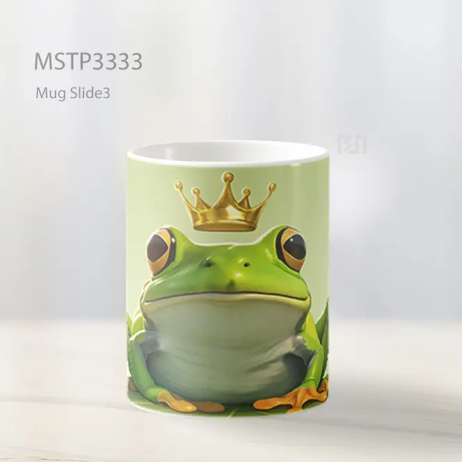 Katak Raja Dengan Mahkota Emas Mug MSTP3333 - All-side / Desain