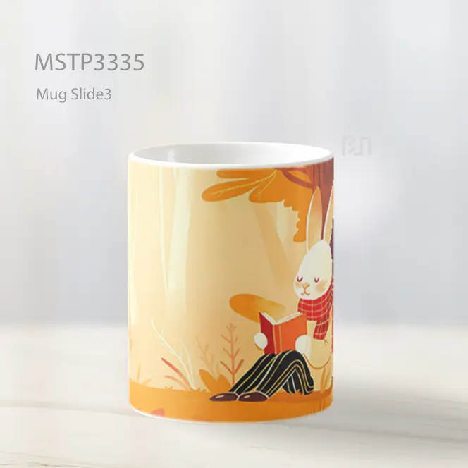 Kelinci Membaca Mug MSTP3335 - All-side / Desain