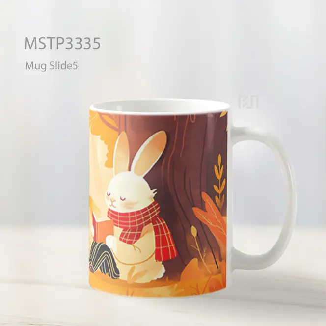 Kelinci Membaca Mug MSTP3335 - All-side / Desain