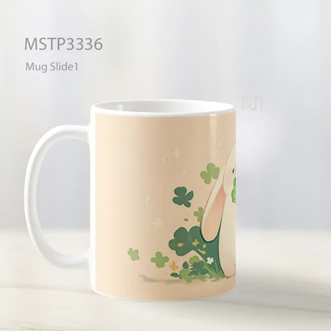 Kelinci Putih Imut Mug MSTP3336 - All-side / Desain