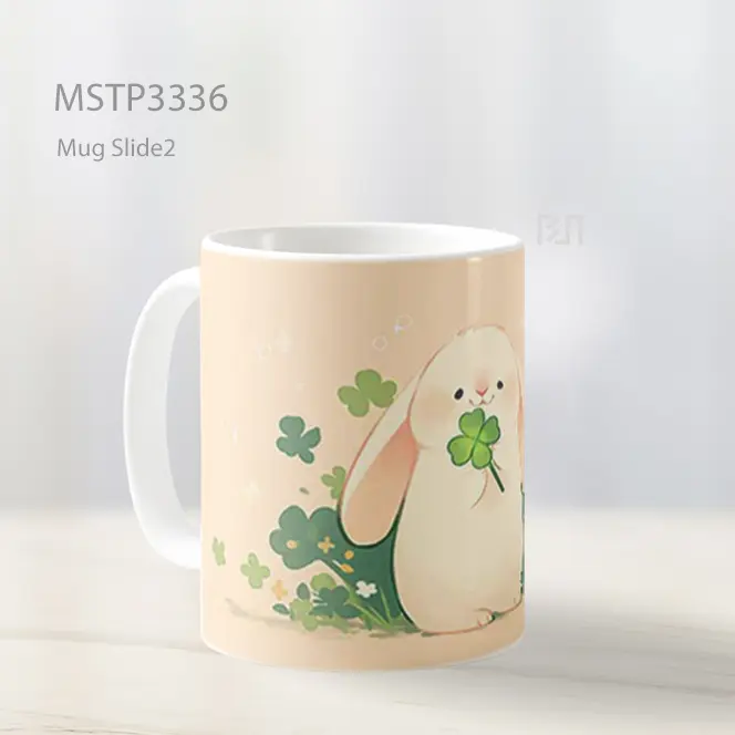 Kelinci Putih Imut Mug MSTP3336 - All-side / Desain