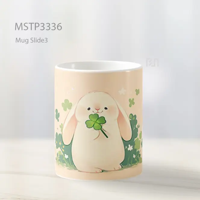 Kelinci Putih Imut Mug MSTP3336 - All-side / Desain