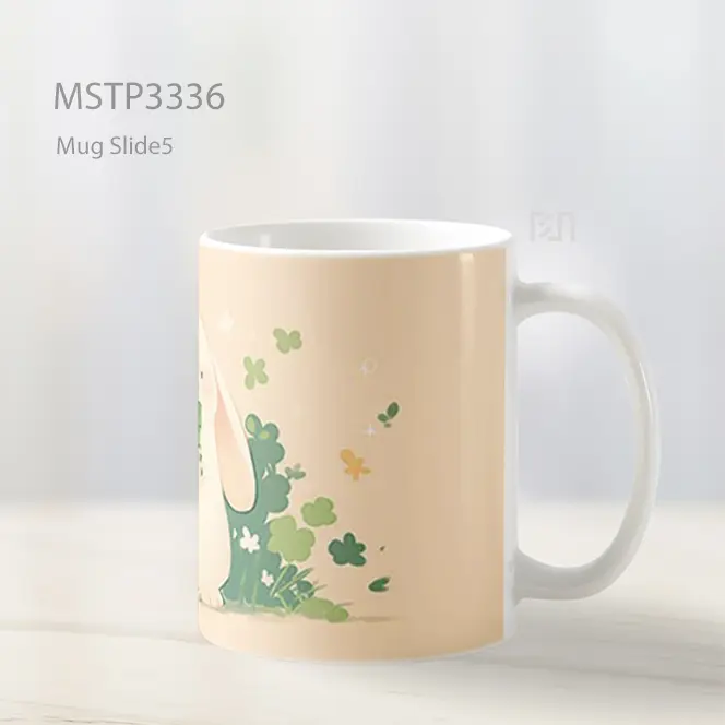 Kelinci Putih Imut Mug MSTP3336 - All-side / Desain