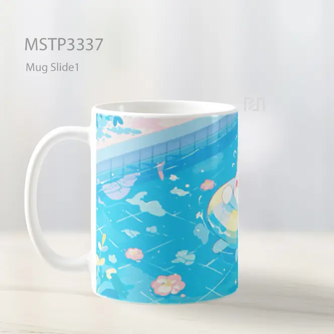 Kelinci Renang Lucu Mug MSTP3337 - All-side / Desain