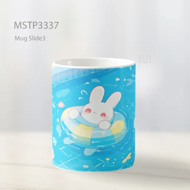 Kelinci Renang Lucu Mug MSTP3337 - All-side / Desain