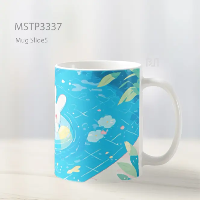 Kelinci Renang Lucu Mug MSTP3337 - All-side / Desain