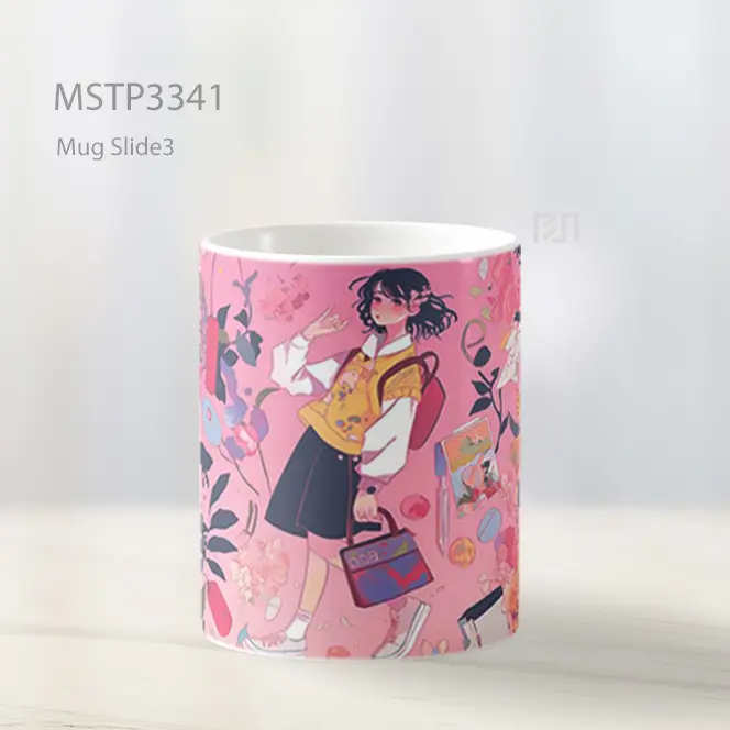 Kolase Bunga Ceria Mug MSTP3341 - All-side / Desain