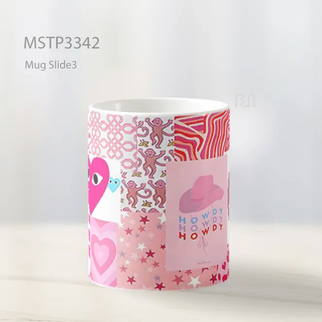 Kolase Cinta Pink Mug MSTP3342 - All-side / Desain