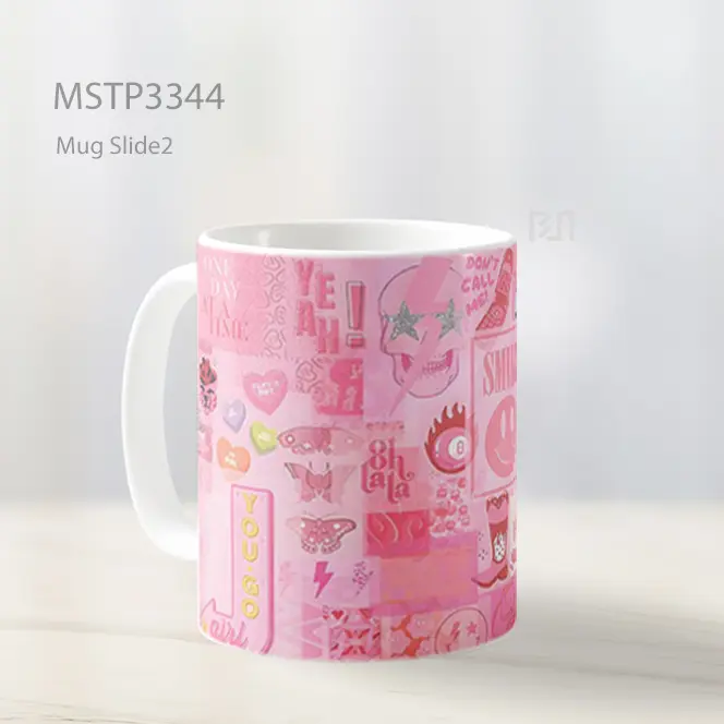 Kolase Pink Ceria Mug MSTP3344 - All-side / Desain
