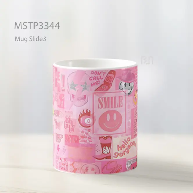 Kolase Pink Ceria Mug MSTP3344 - All-side / Desain