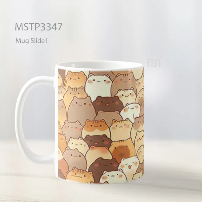 Koloni Kucing Lucu Mug MSTP3347 - All-side / Desain