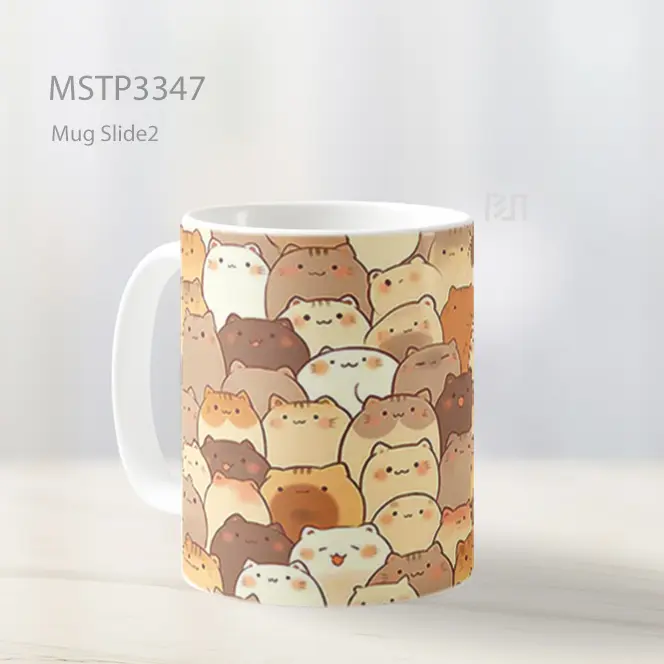 Koloni Kucing Lucu Mug MSTP3347 - All-side / Desain