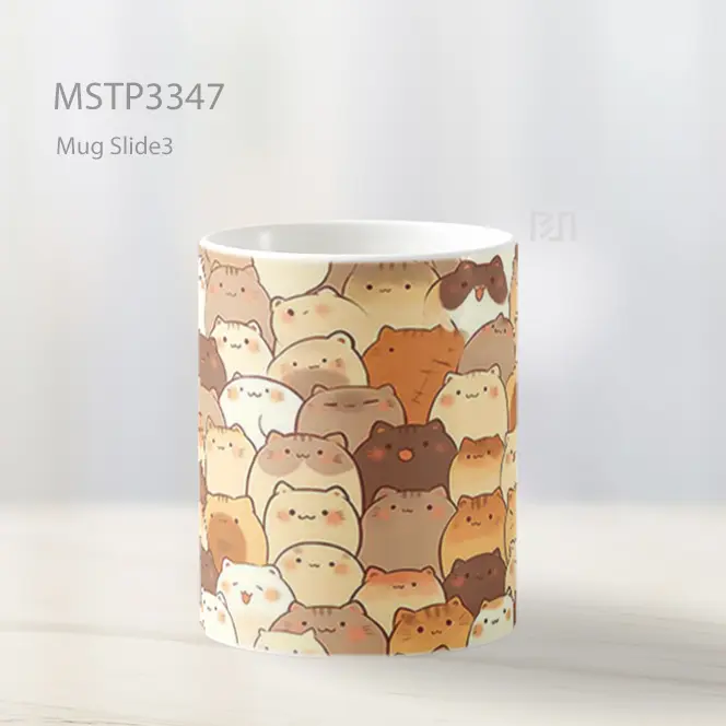 Koloni Kucing Lucu Mug MSTP3347 - All-side / Desain