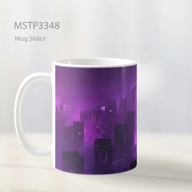 Kota Malam Ungu Mug MSTP3348 - All-side / Desain