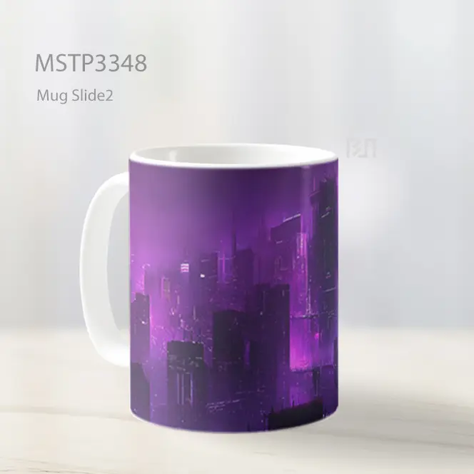 Kota Malam Ungu Mug MSTP3348 - All-side / Desain