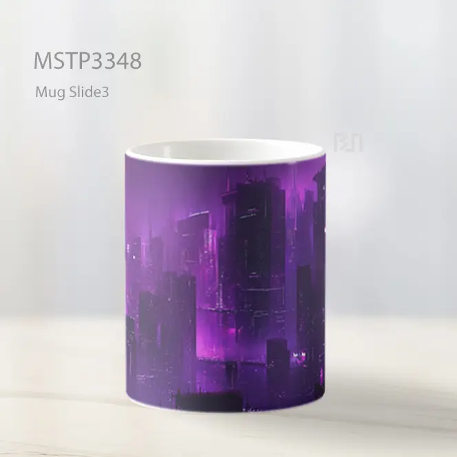 Kota Malam Ungu Mug MSTP3348 - All-side / Desain