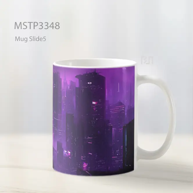 Kota Malam Ungu Mug MSTP3348 - All-side / Desain