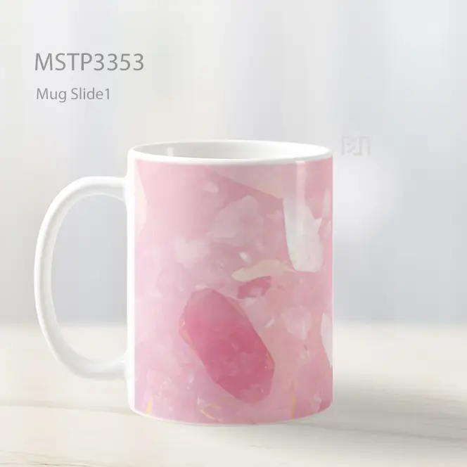 Kristal Merah Muda Mug MSTP3353 - All-side / Desain