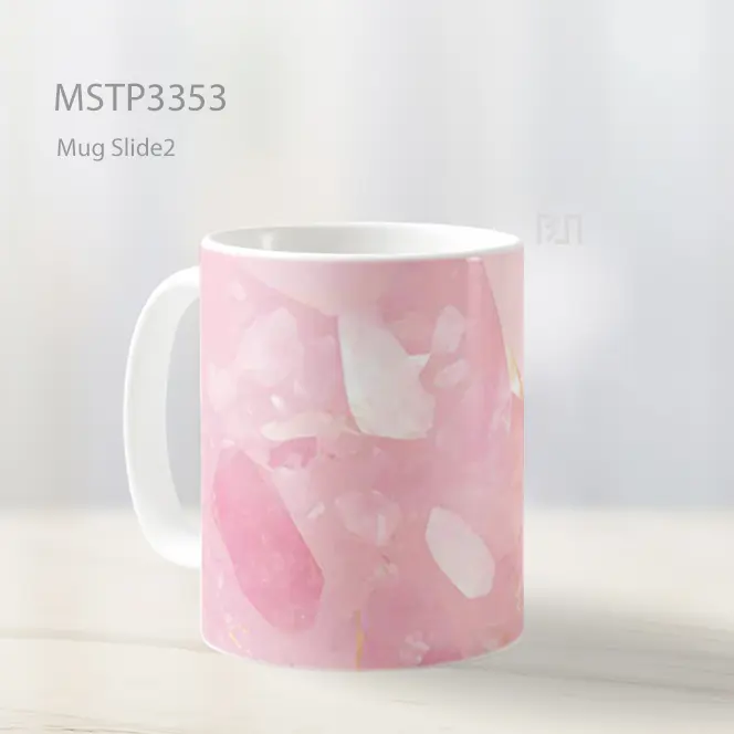 Kristal Merah Muda Mug MSTP3353 - All-side / Desain