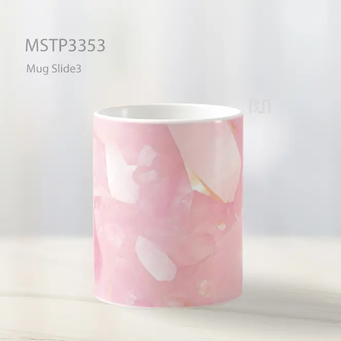 Kristal Merah Muda Mug MSTP3353 - All-side / Desain