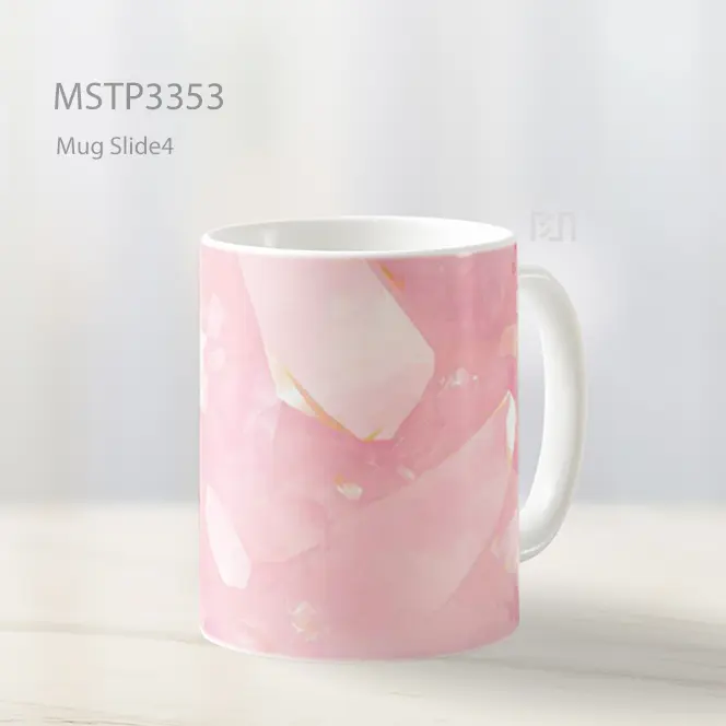 Kristal Merah Muda Mug MSTP3353