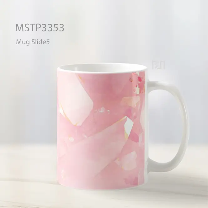 Kristal Merah Muda Mug MSTP3353 - All-side / Desain