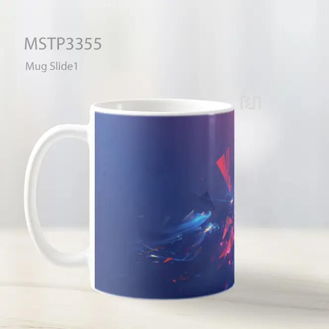 Kristal Ungu Abstrak Mug MSTP3355 - All-side / Desain