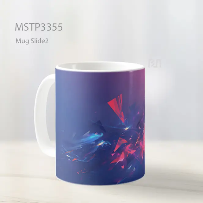Kristal Ungu Abstrak Mug MSTP3355 - All-side / Desain