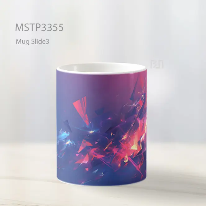 Kristal Ungu Abstrak Mug MSTP3355 - All-side / Desain