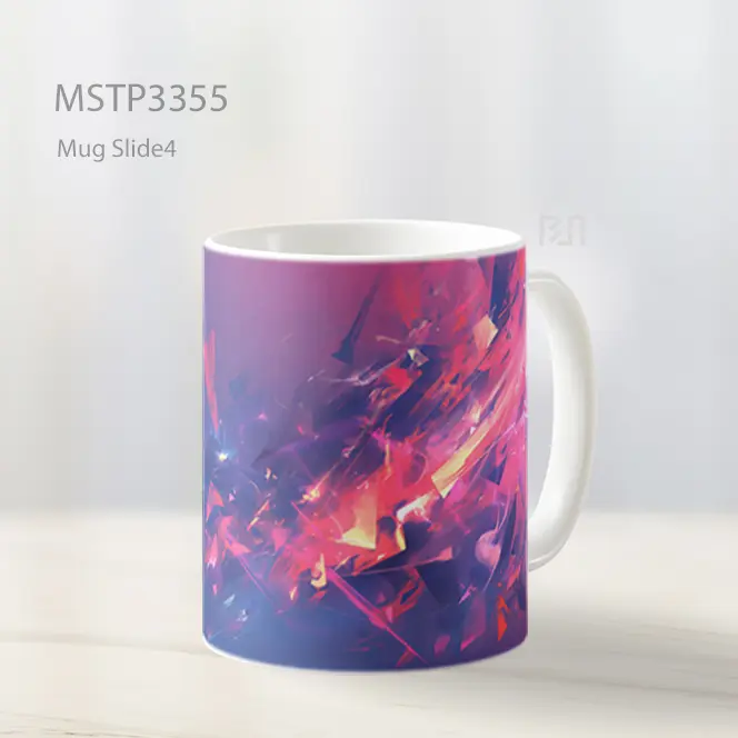 Kristal Ungu Abstrak Mug MSTP3355