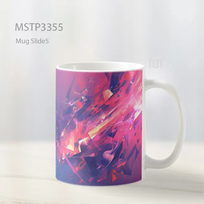 Kristal Ungu Abstrak Mug MSTP3355 - All-side / Desain