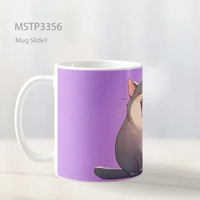 Kucing Abu Tertawa Mug MSTP3356 - All-side / Desain