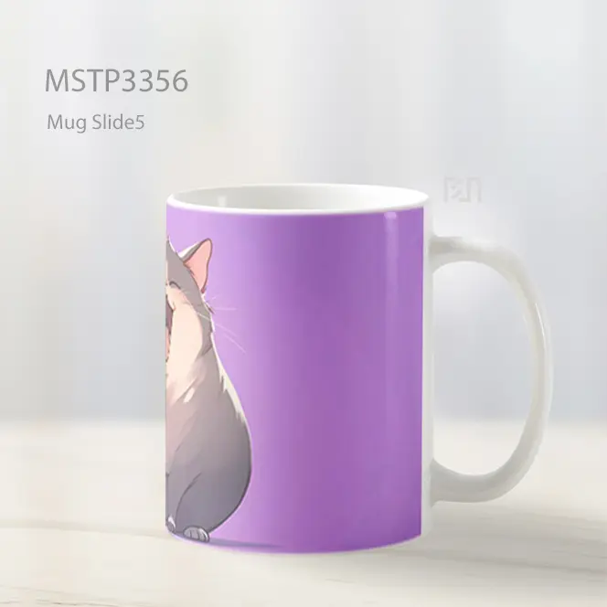 Kucing Abu Tertawa Mug MSTP3356 - All-side / Desain