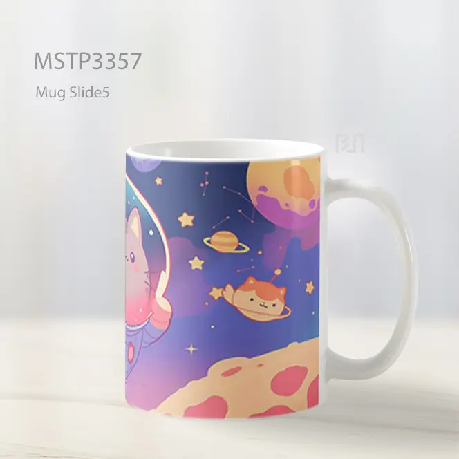 Kucing Astronot Mug MSTP3357 - All-side / Desain