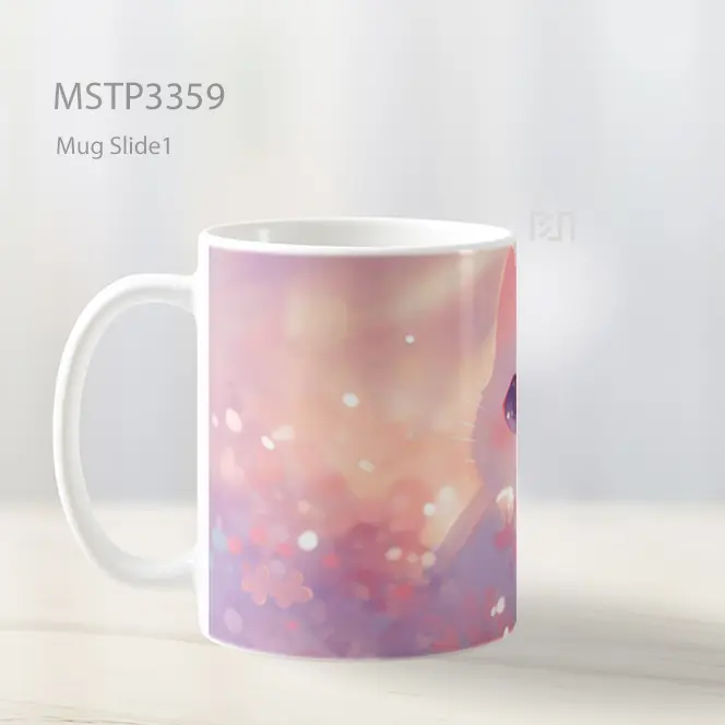 Kucing Bermata Besar Mug MSTP3359 - All-side / Desain