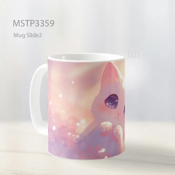 Kucing Bermata Besar Mug MSTP3359 - All-side / Desain