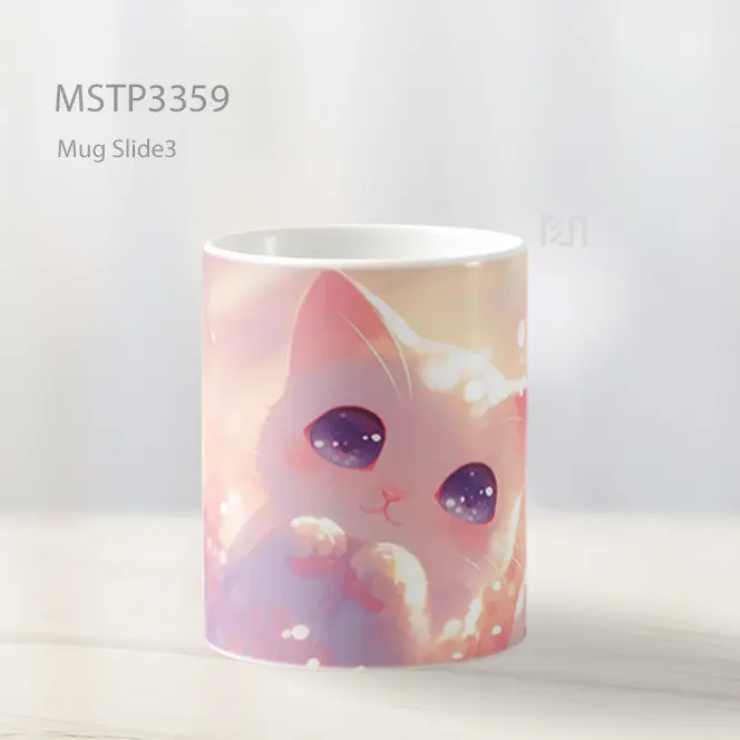 Kucing Bermata Besar Mug MSTP3359 - All-side / Desain