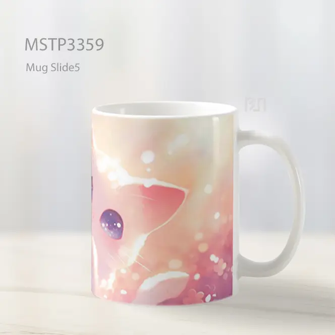 Kucing Bermata Besar Mug MSTP3359 - All-side / Desain