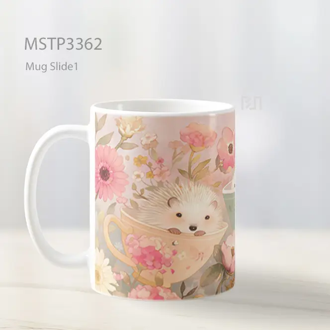 Kucing Dalam Bunga Mug MSTP3362 - All-side / Desain