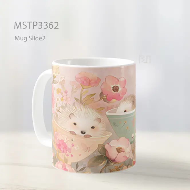 Kucing Dalam Bunga Mug MSTP3362 - All-side / Desain